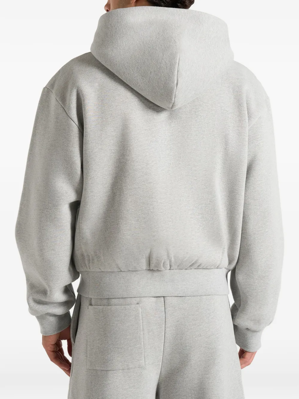 Manière De Voir JS002 Signature hoodie met rits Grijs