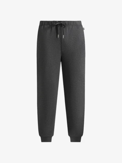 Manière De Voir JS008 - neoprene minimal tapered fit cuffed joggers - charcoal grey