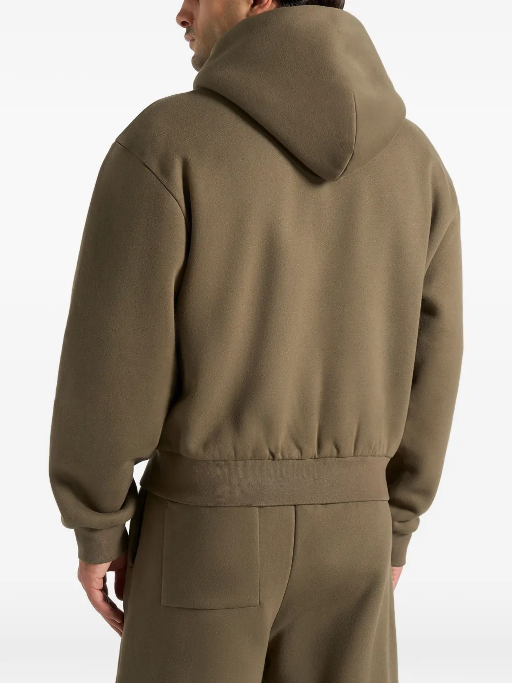 Manière De Voir JS002 Signature hoodie met rits Groen
