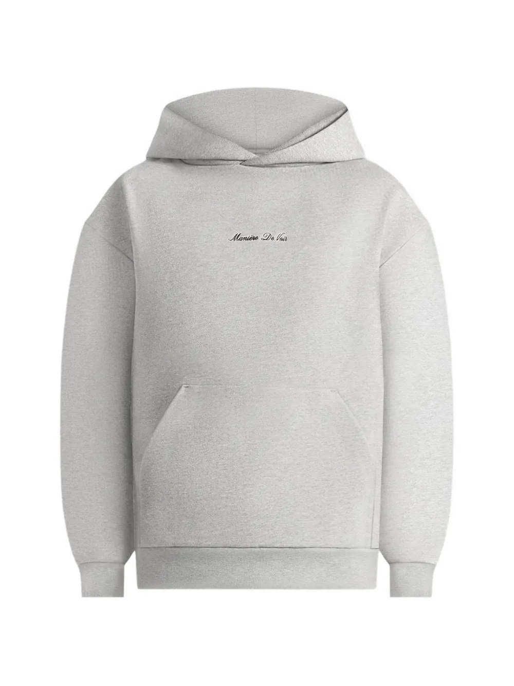 Manière De Voir Ollie logo-embroidered hoodie - Grigio