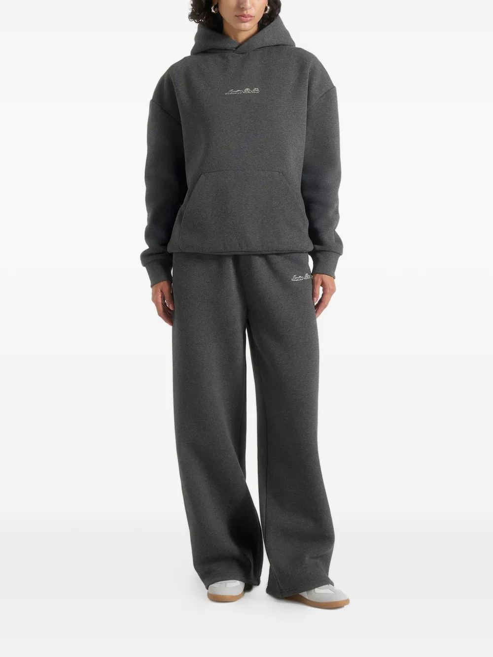 Manière De Voir S001 Signature relaxed-fit hoodie Grijs
