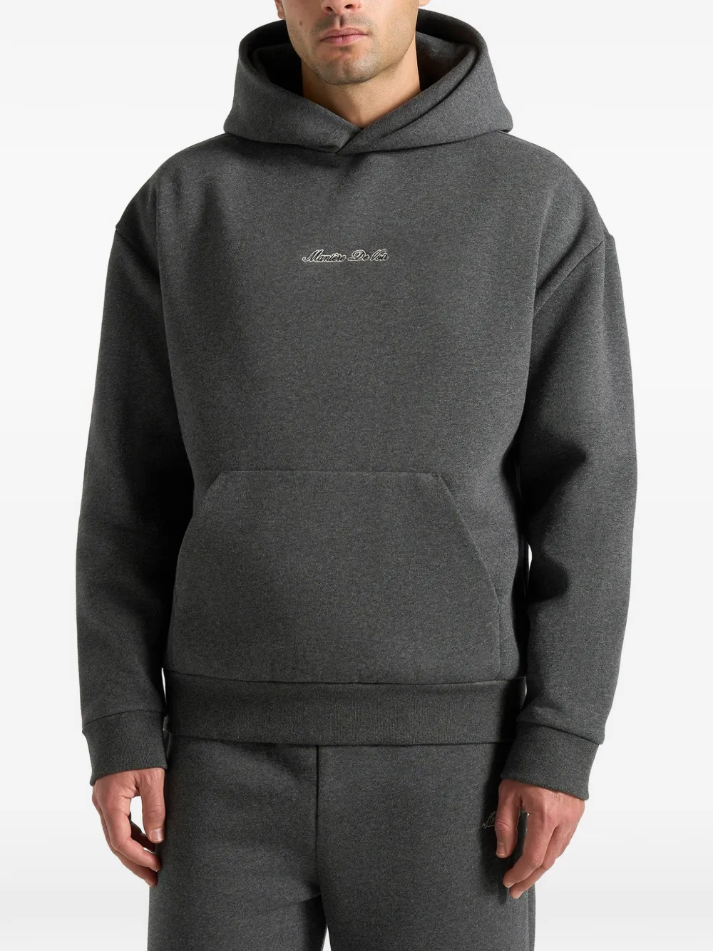 Manière De Voir S001 Signature relaxed-fit hoodie Grijs