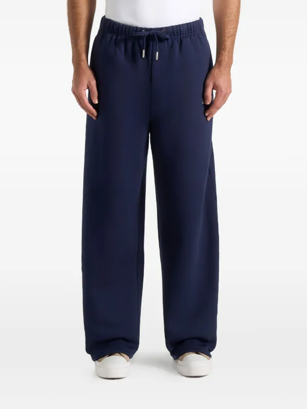 Manière De Voir JS003 In Navy Signature Wide Leg Joggers | Blue