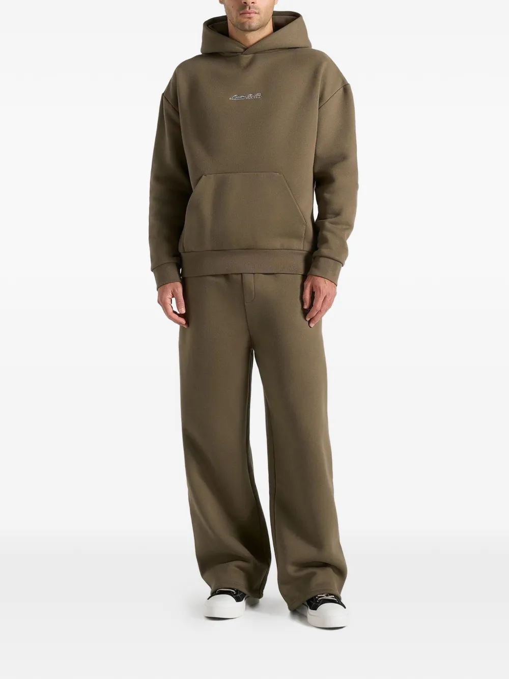 Manière De Voir JS001 Signature relaxte-fit hoodie Groen