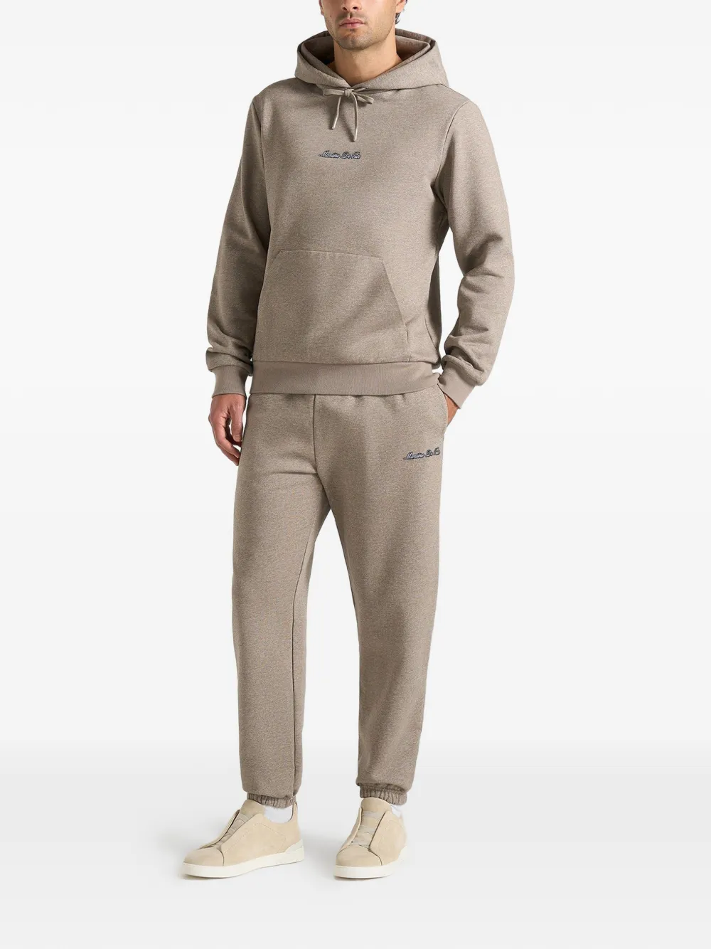 Mani&egrave;re De Voir Alistair broek met geborduurd logo - Bruin