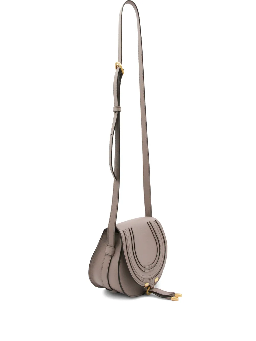 Chloé Small Marcie Curved Cross Body Bag In Purple