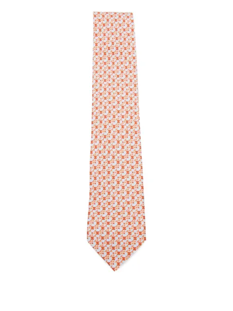 Ferragamo Gancini geometric-pattern tie