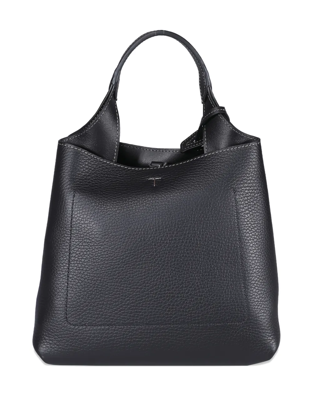 Tod's logo-charm leather tote bag - Zwart