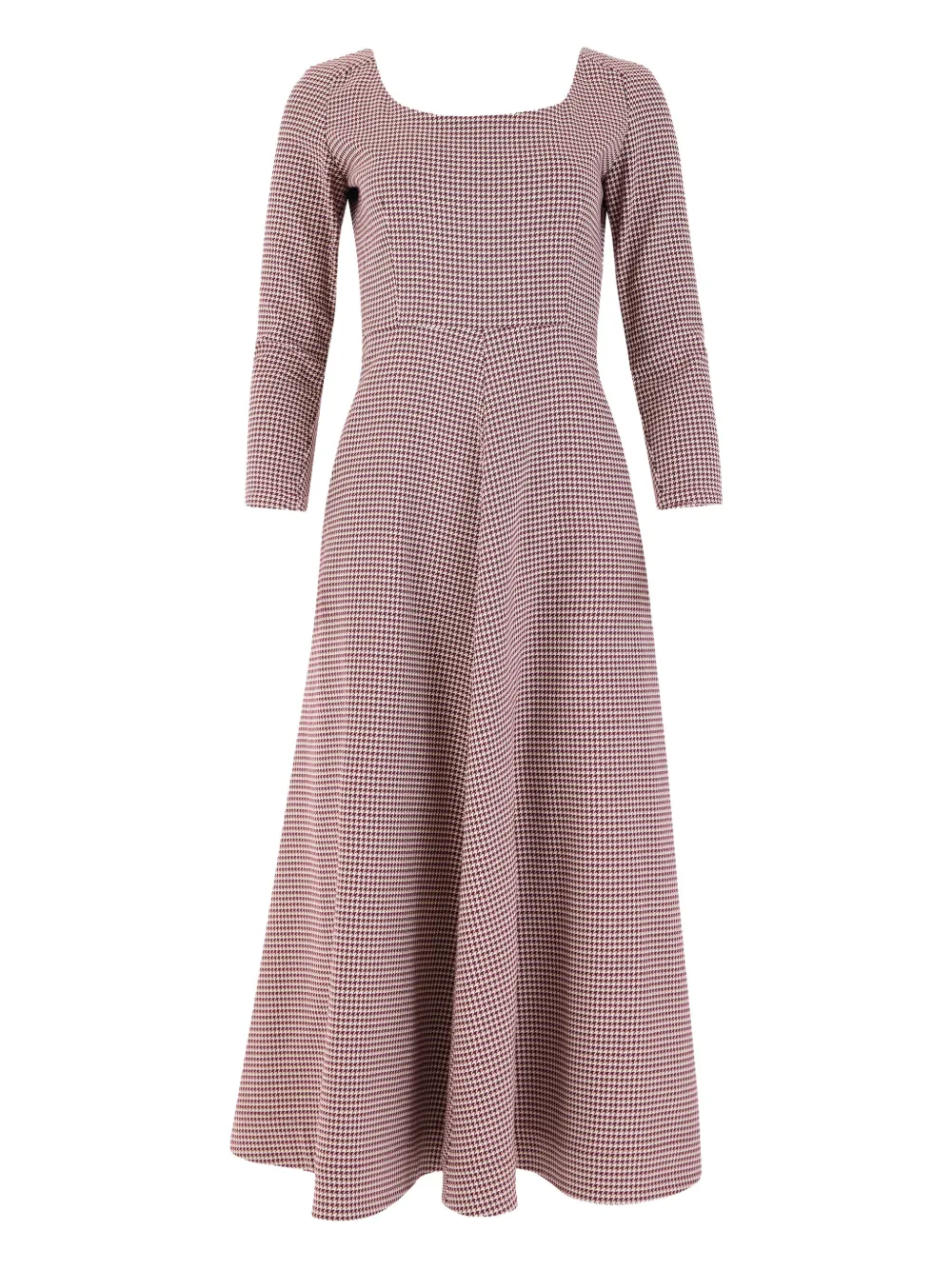 Rosie Assoulin Jackie Oh houndstooth-pattern midi dress - Red