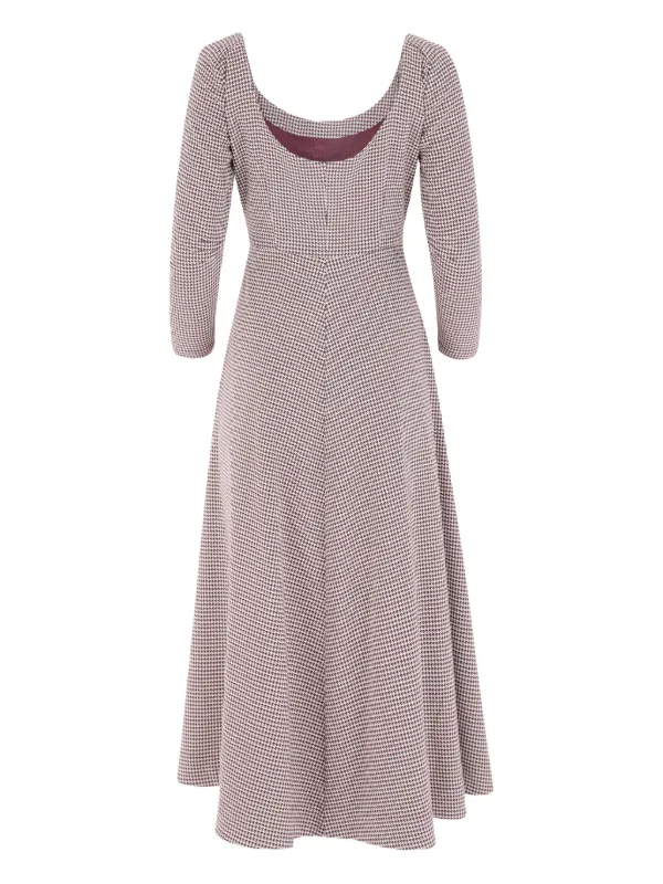 houndstooth midi dress Olivia