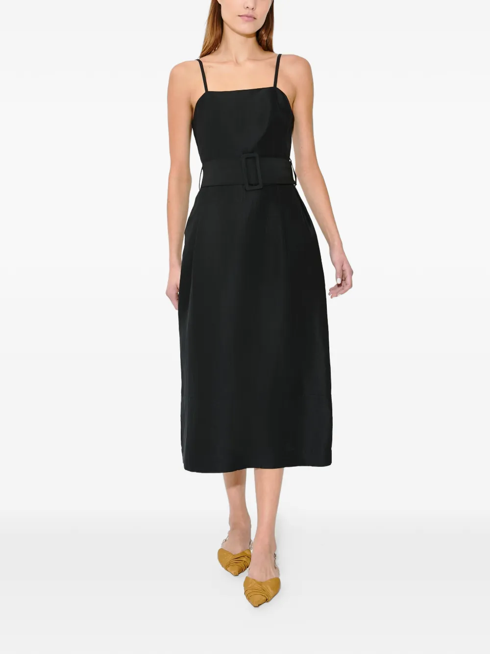 Rosie Assoulin Artichoke belted midi dress - Zwart