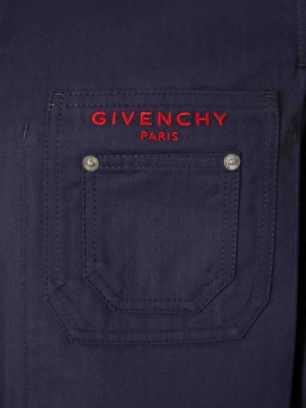 Givenchy Couture Seam button-up shirtjack Blauw
