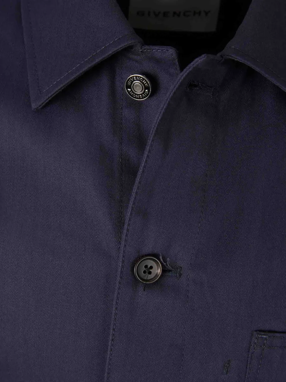 Givenchy Couture Seam button-up shirtjack Blauw
