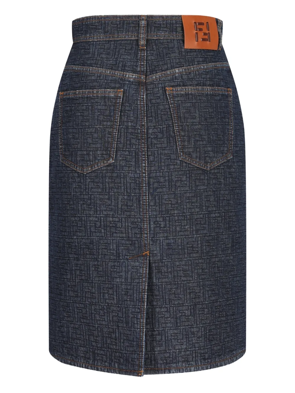 FENDI quilted five-pocket skirt - Blauw