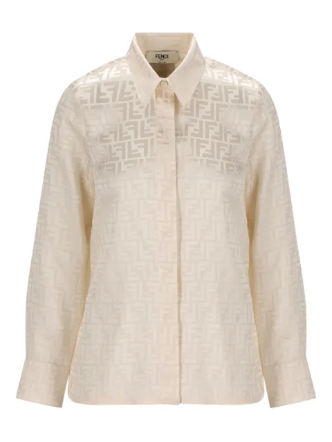FENDI FF jacquard silk shirt