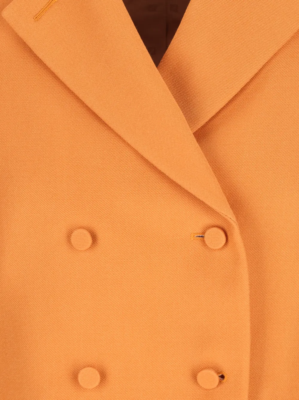 Fendi Wool Jacket Double Breasted Notch Lapels In Orange