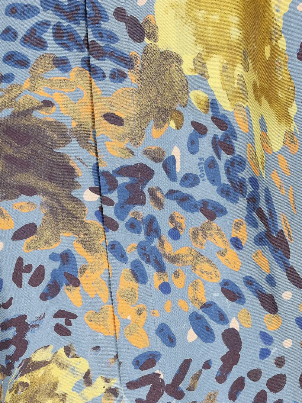  Fendi Falena-print Short-sleeve Shirt - Blue 