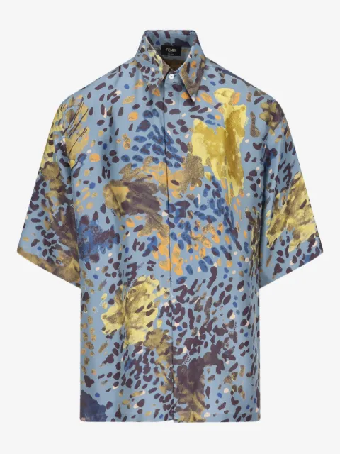 FENDI Overhemd met print en korte mouwen
