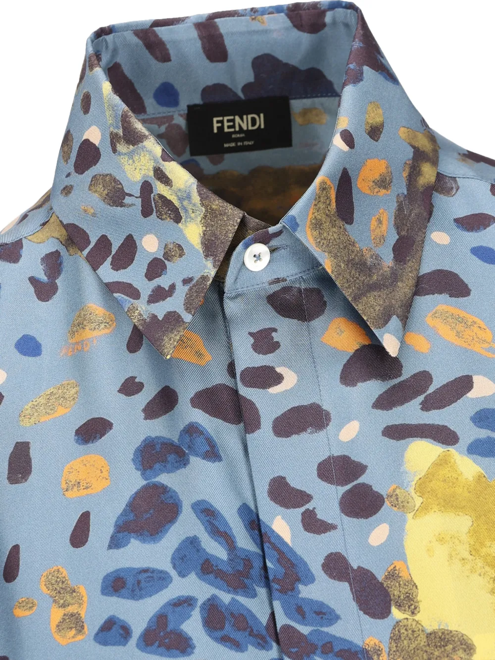 FENDI Falenaプリント ショートスリーブシャツ | ブルー | FARFETCH JP