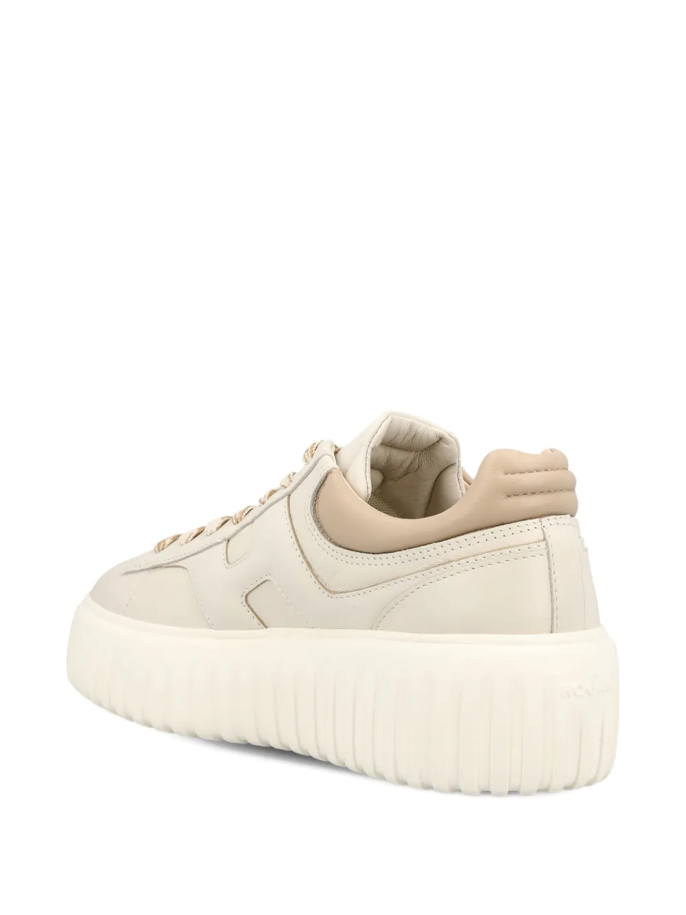 Hogan H-stripes Lace-up Sneakers In Neutral
