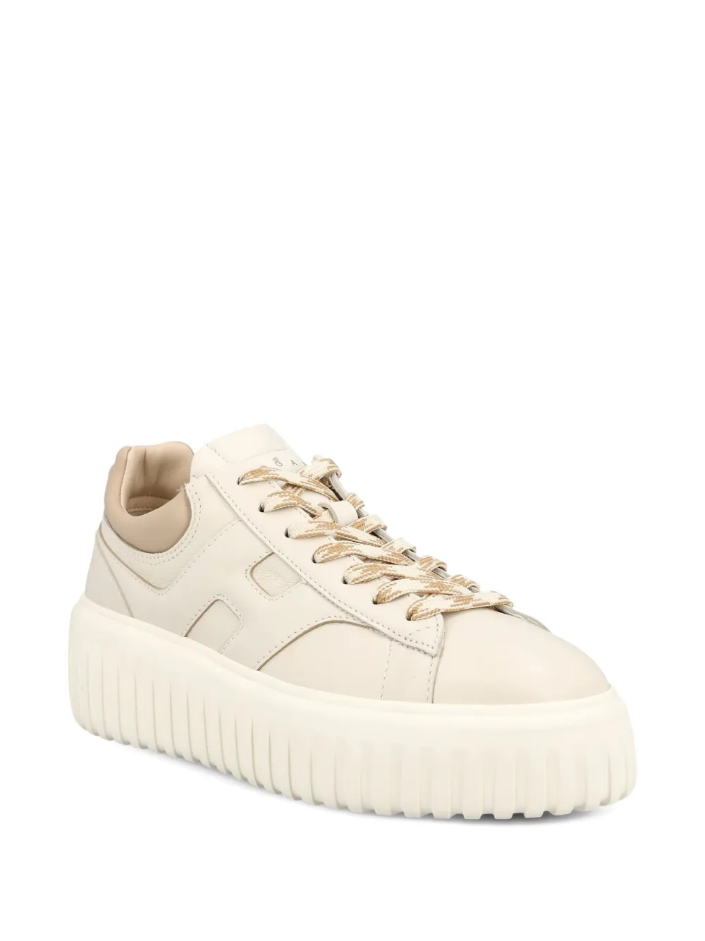 Hogan H-stripes Lace-up Sneakers In Neutral