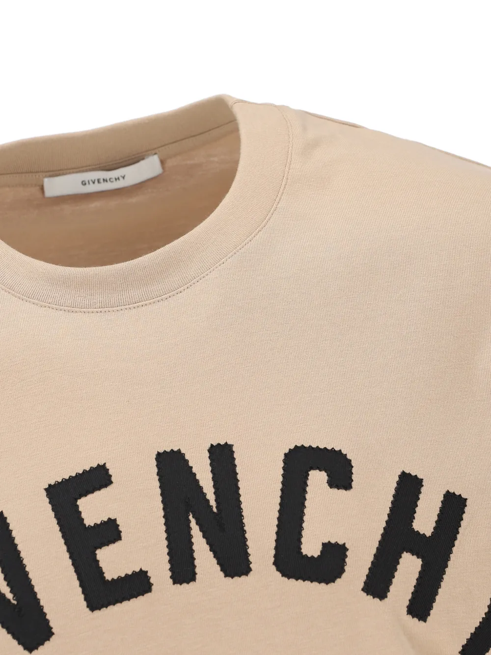 Givenchy Katoenen T-shirt met logoprint Beige
