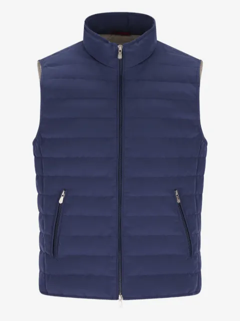Brunello Cucinelli quilted high-collar gilet