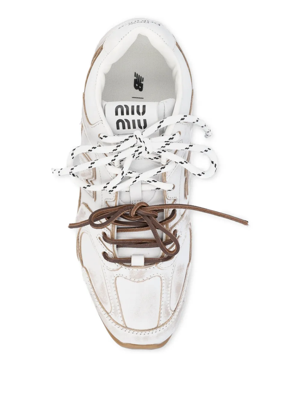 New Balance x Miu sneakers met contrasterende veters Wit