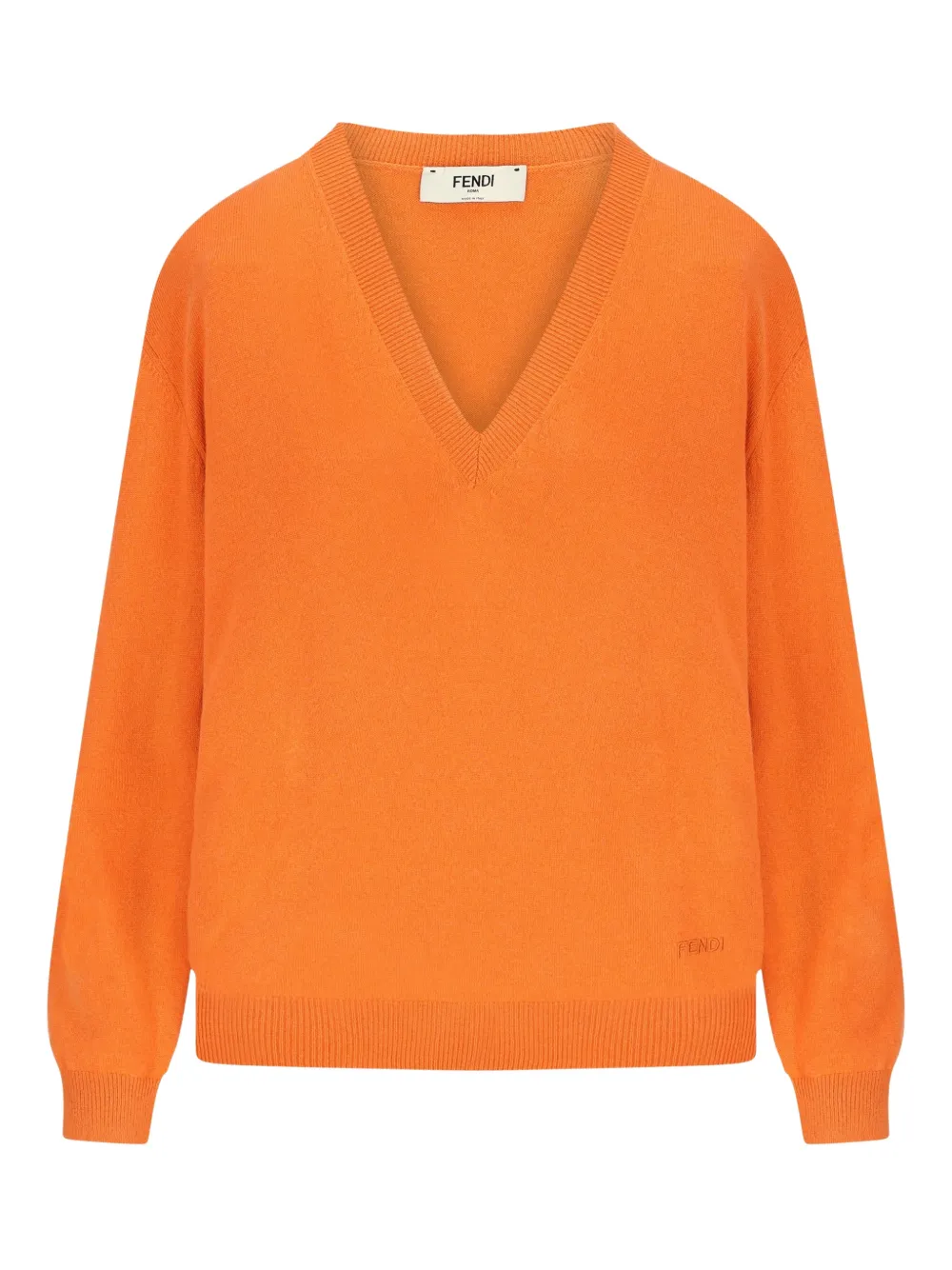 FENDI deep flared sleeve jumper | Orange | Image 1