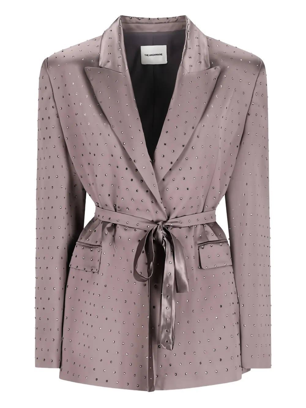 THE ANDAMANE crystal belted blazer - Toni neutri