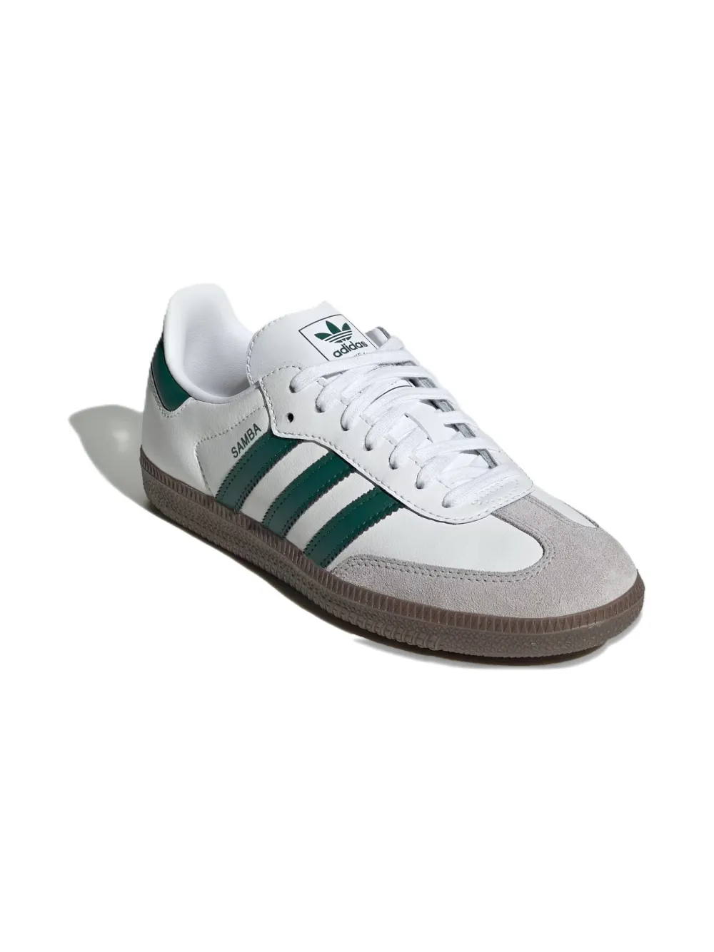 adidas Kids Samba OG GS "White Collegiate Green Gum" - Bianco