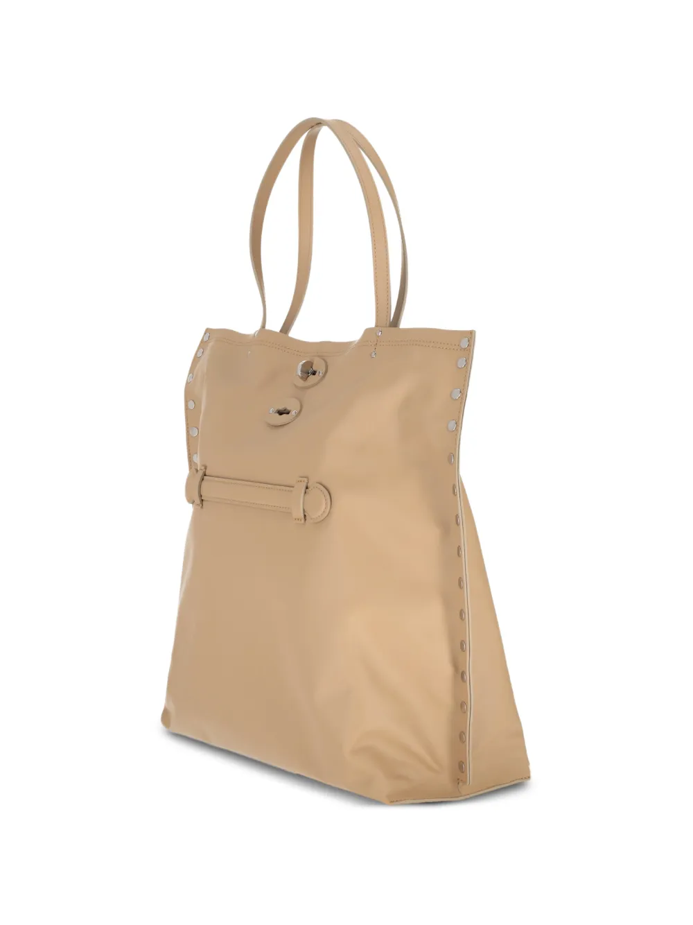 Zanellato Medium A'spasso shopper verfraaid met studs Bruin