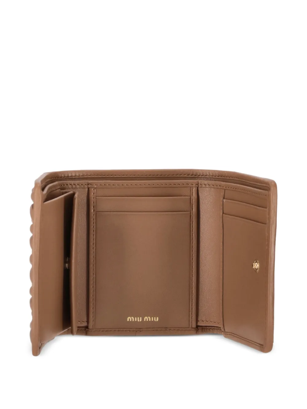  Miu Miu Logo-lettering Wallet - Brown 