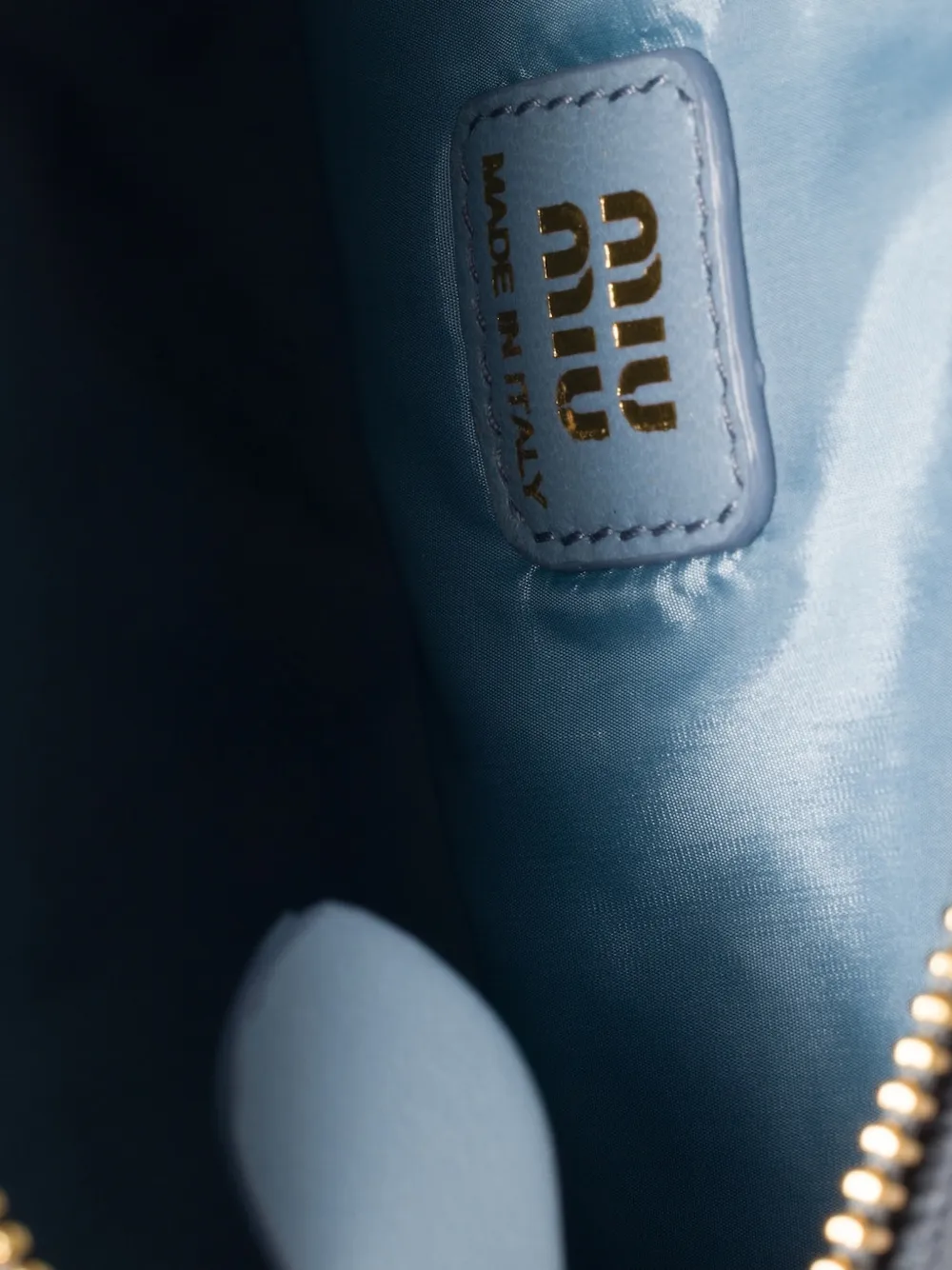 Miu Gabardine buidel Blauw