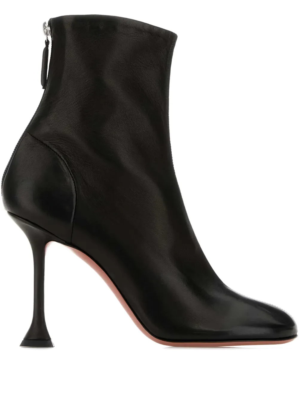 Amina Muaddi 95mm Iris leren laarzen Zwart