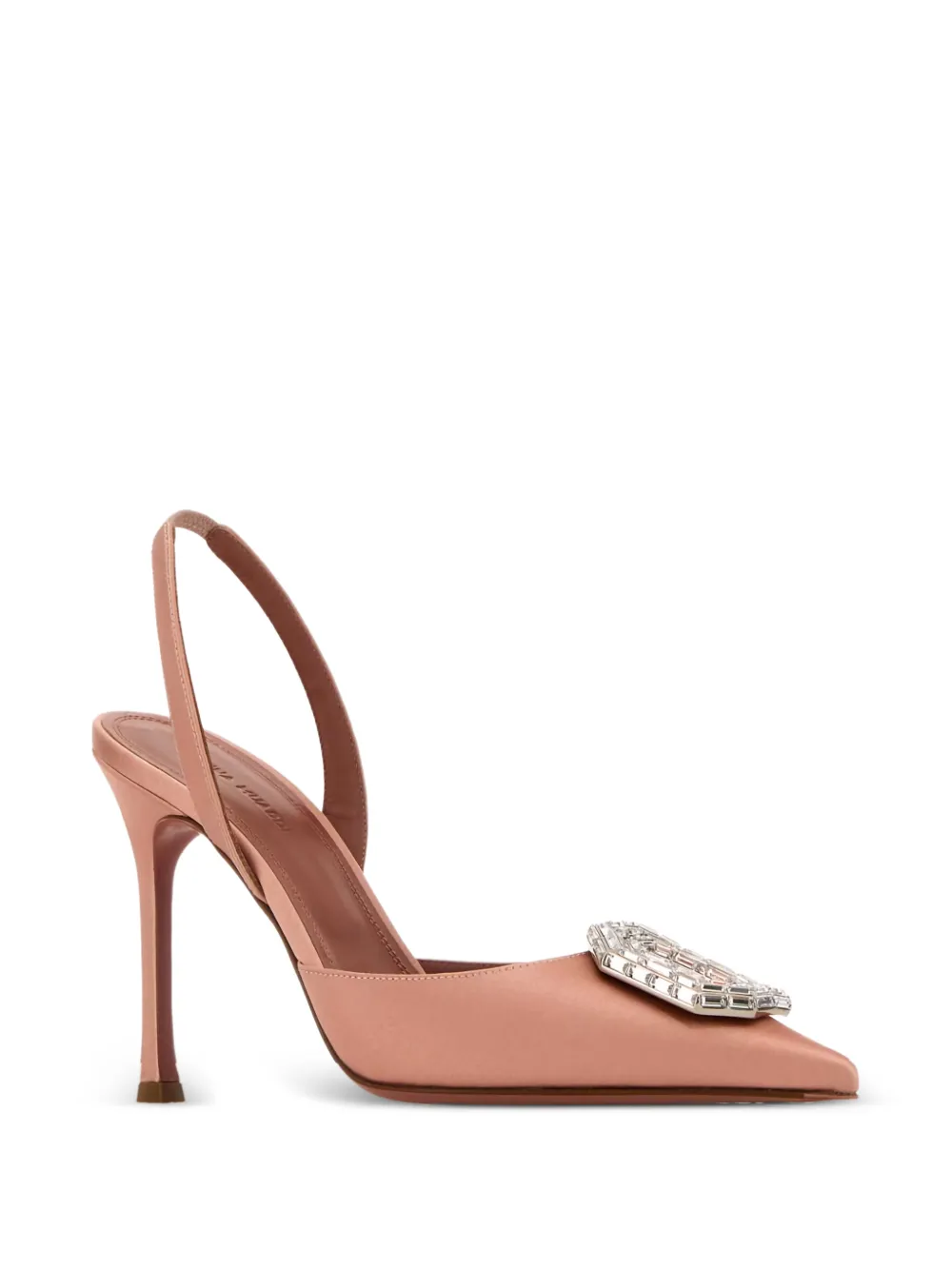 Amina Muaddi 90mm Camelia pumps verfraaid met hak Roze