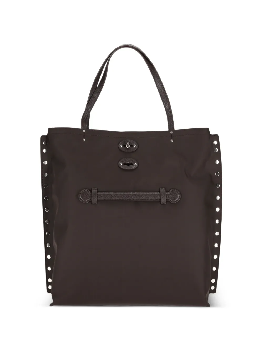 Zanellato A'Spasso rivet detail tote bag - Marrone