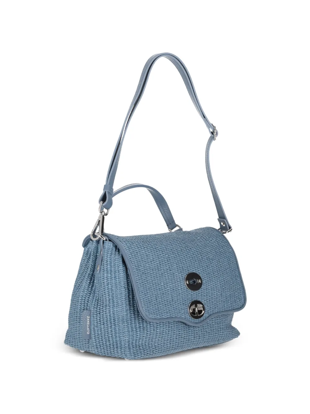 Zanellato Kleine Postina tas met draaislot en handvat Blauw