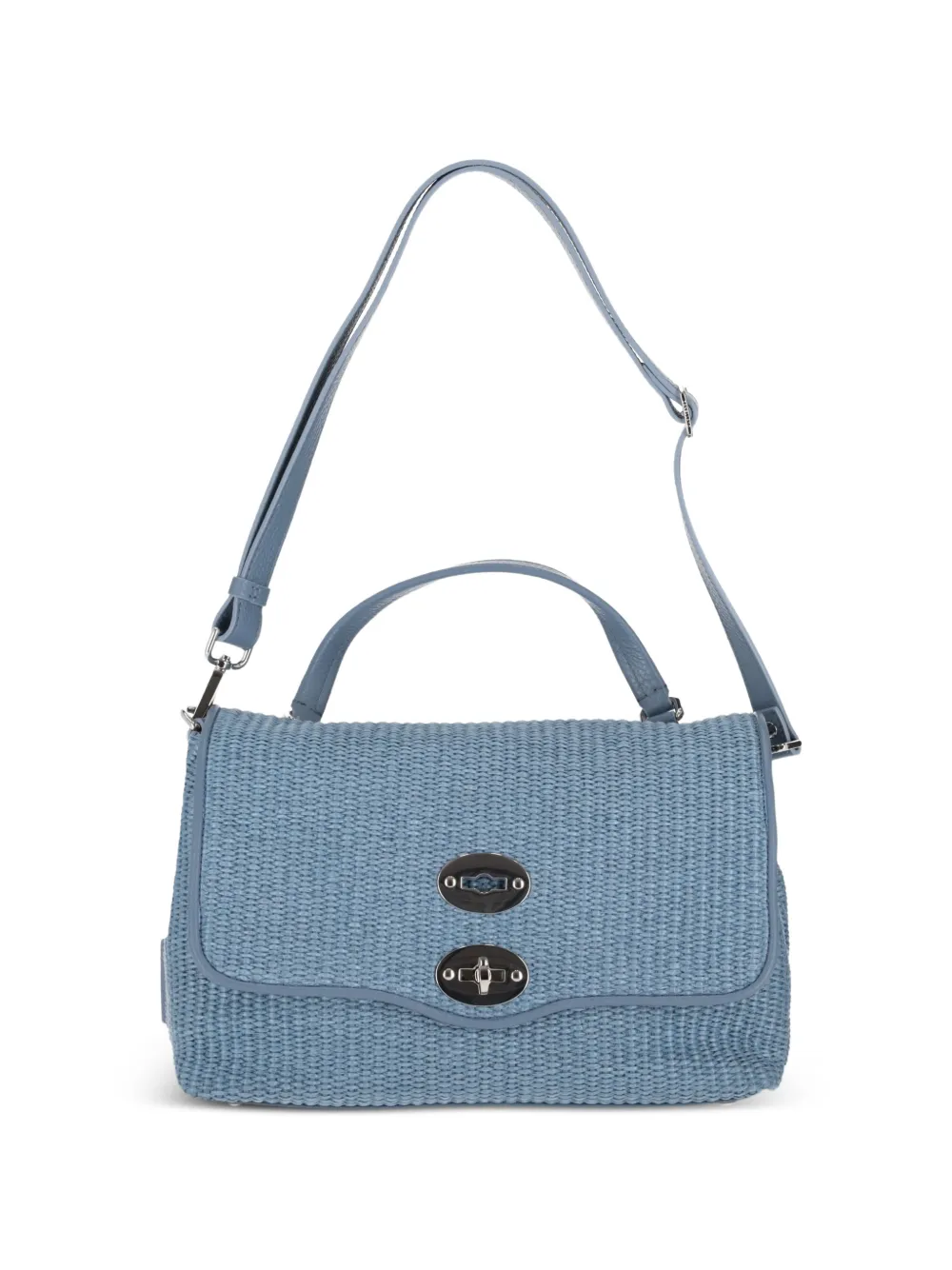 Zanellato Postina woven top handle shoulder bag - Blu