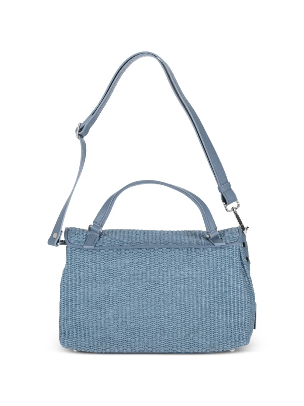 Zanellato Kleine Postina tas met draaislot en handvat Blauw