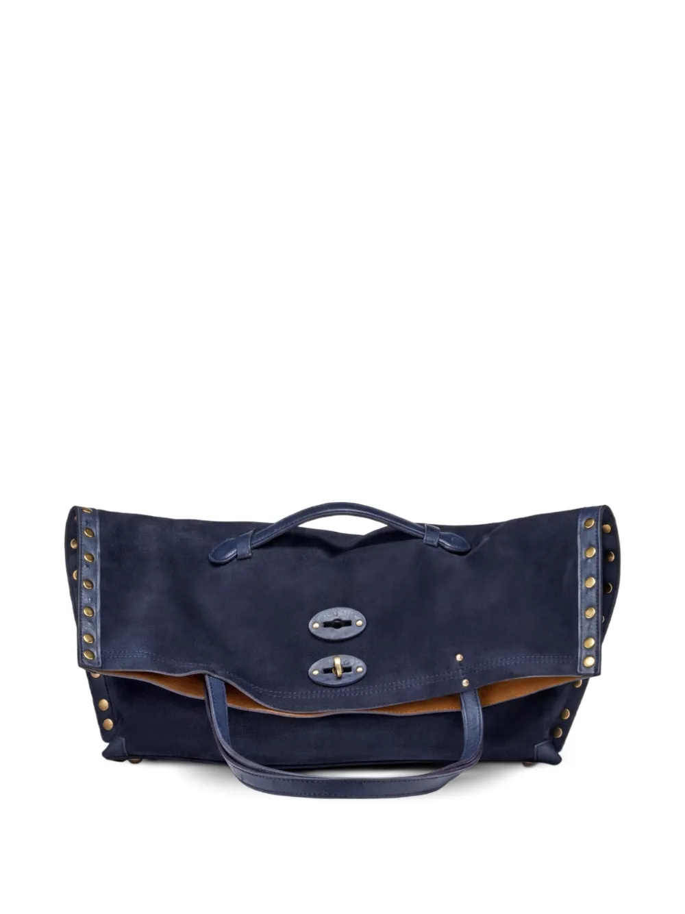 Zanellato A' Spasso shopper verfraaid met studs Blauw