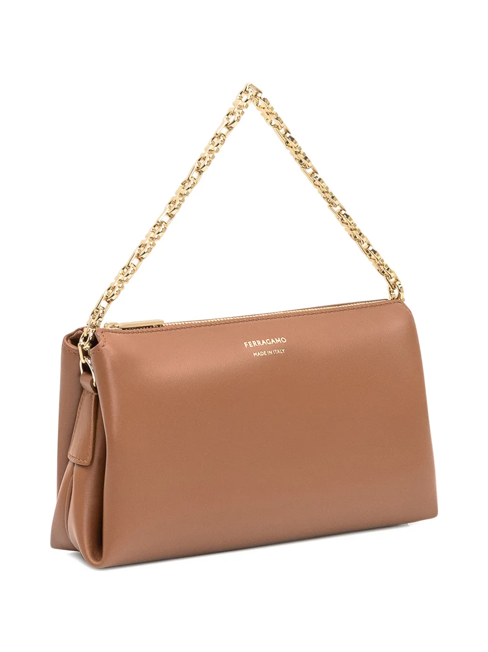  Ferragamo Chain Crossbody Bag - Brown 