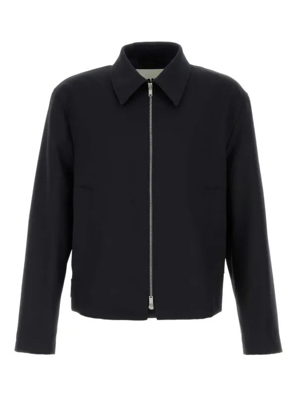 JIL SANDER 　ジップアップ　ジャケット　46 ウール Jil Sander ジップアップ ジャケット | ブルー | FARFETCH JP