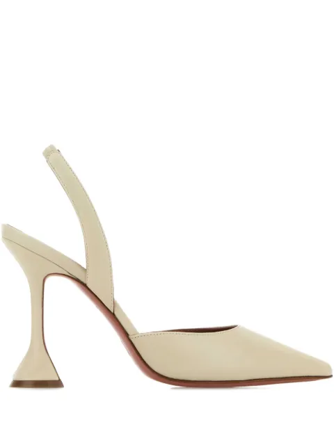 Amina Muaddi 95mm Holli sling-back leather pumps
