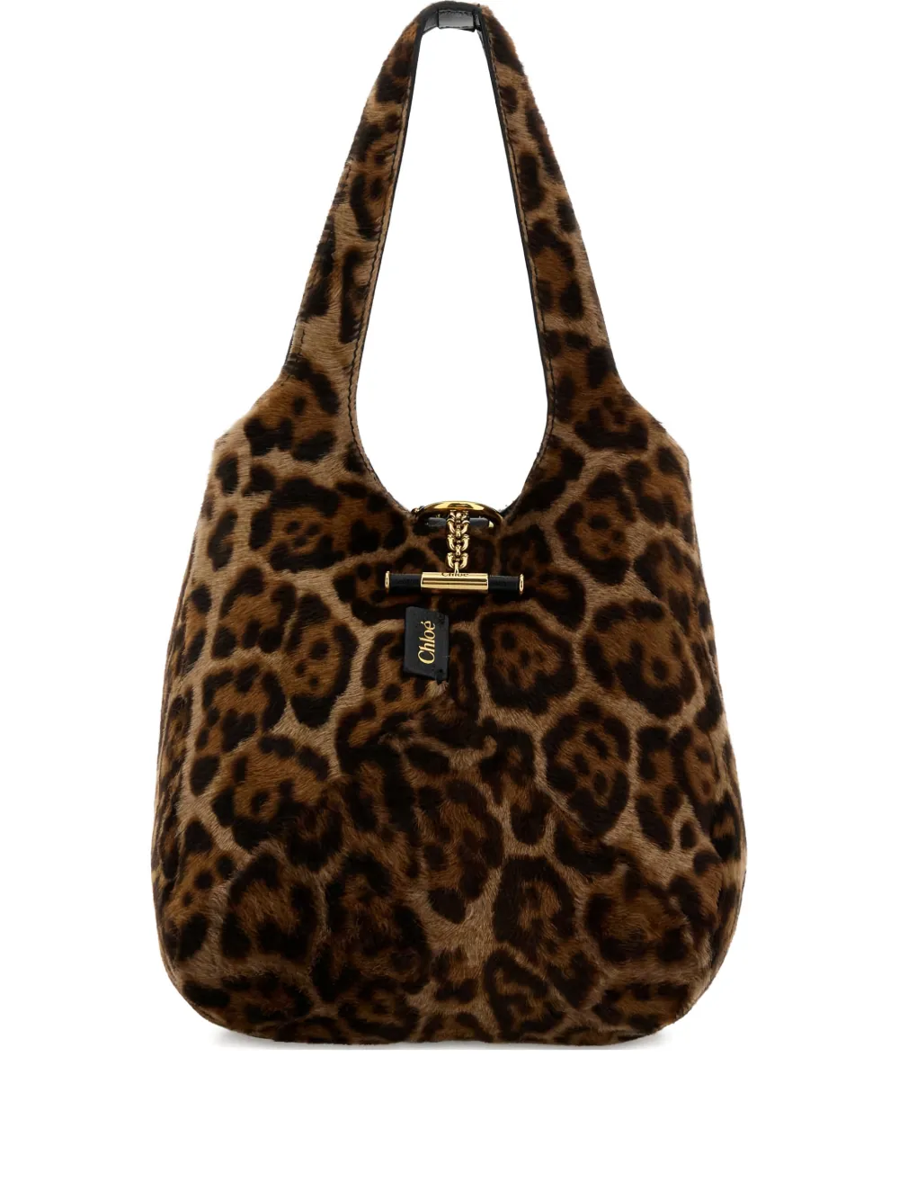 Chloé Balloon leopard-print shoulder bag - Marrone