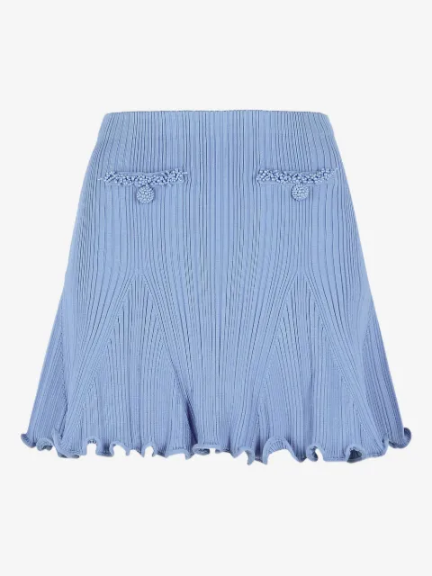 Self-Portrait flared-hem mini skirt