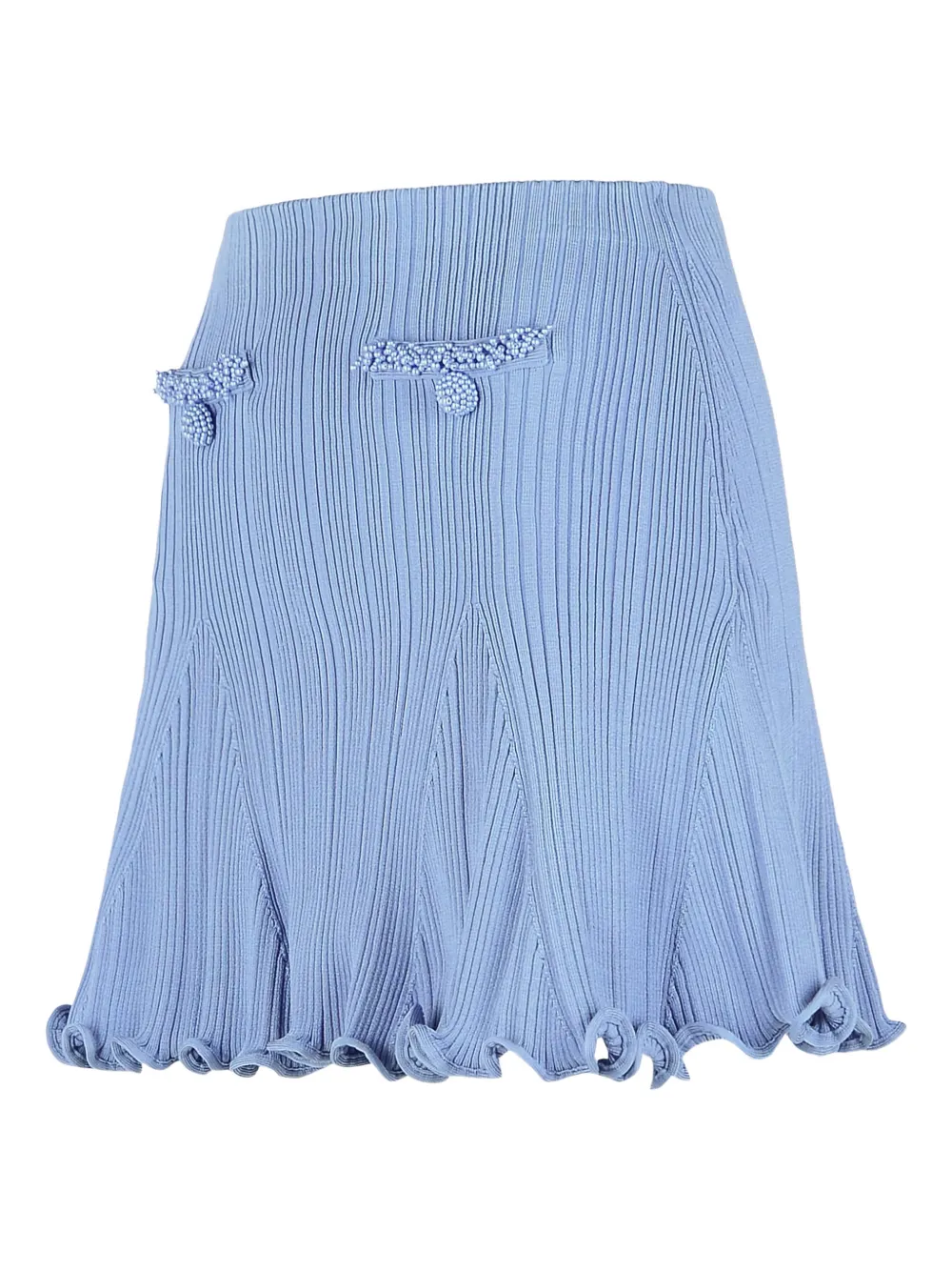  Self-portrait Flared-hem Mini Skirt - Blue 