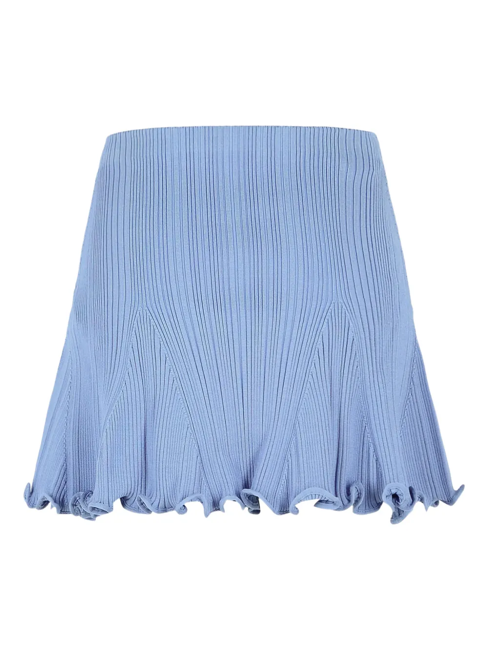 Self-Portrait flared-hem mini skirt - Blauw