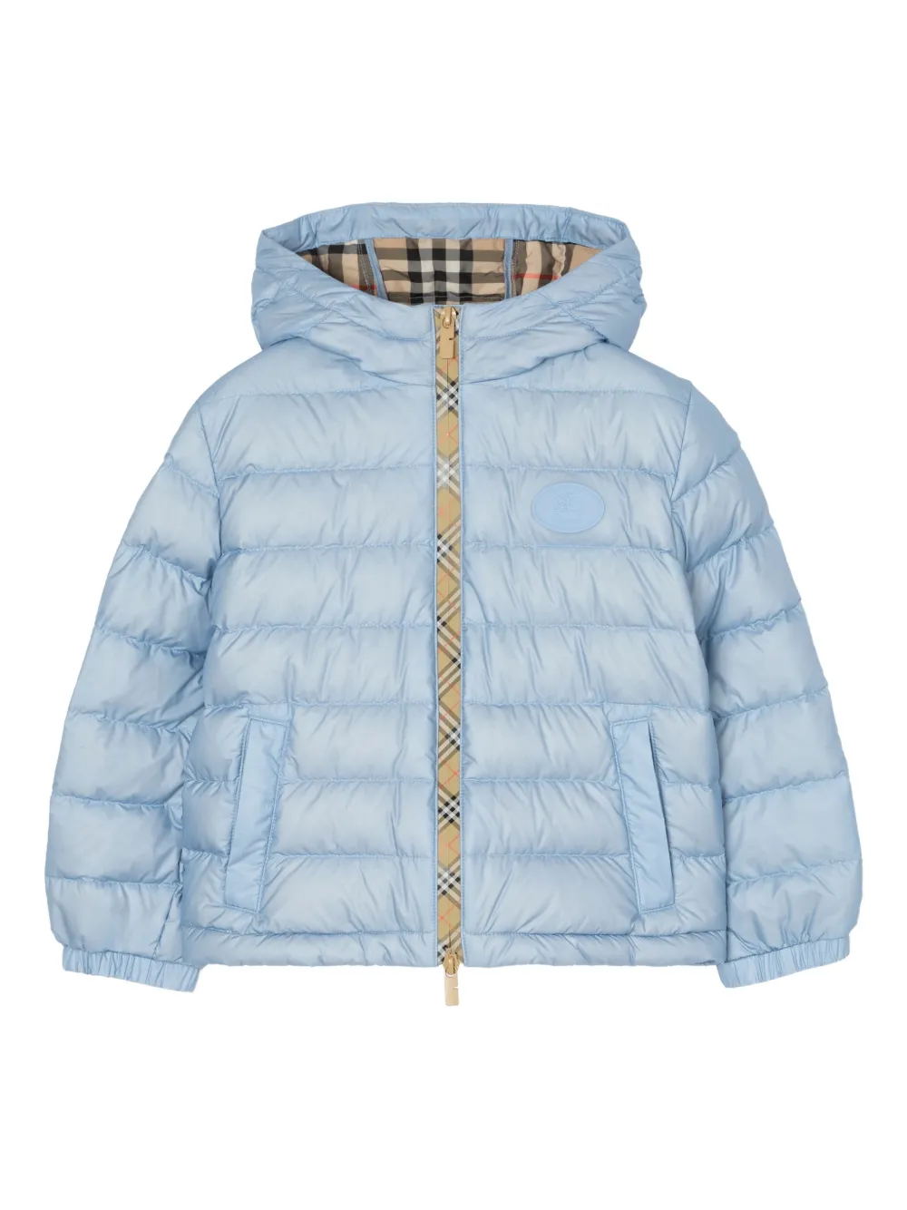 Burberry Kids Piumino con cappuccio - Blu