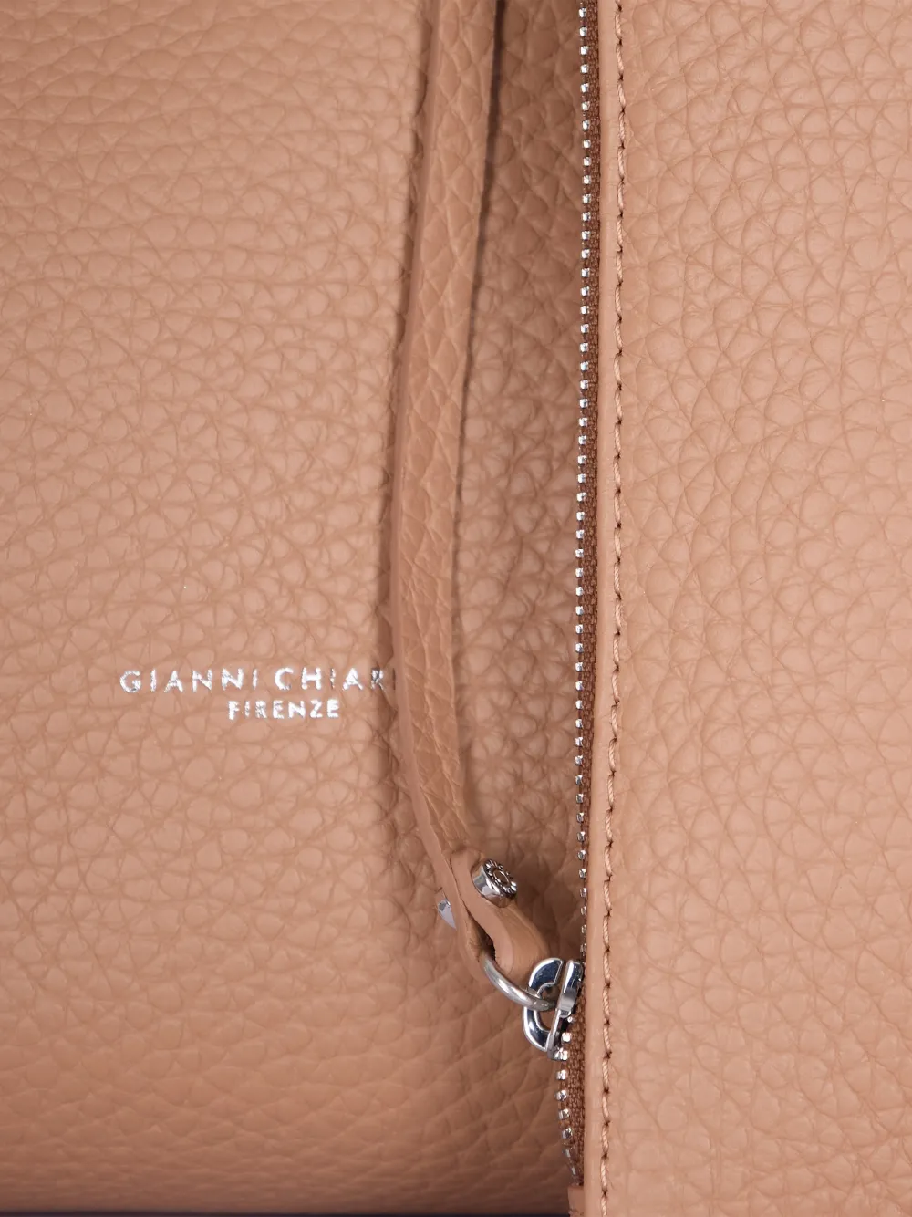 GIANNI CHIARINI Leren schoudertas Beige